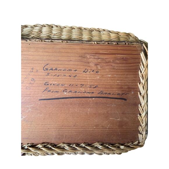 Vintage Mexican Feathers and Paint Folk Art Bird Branch Tray 1958 Note on back - Picture 7 of 9